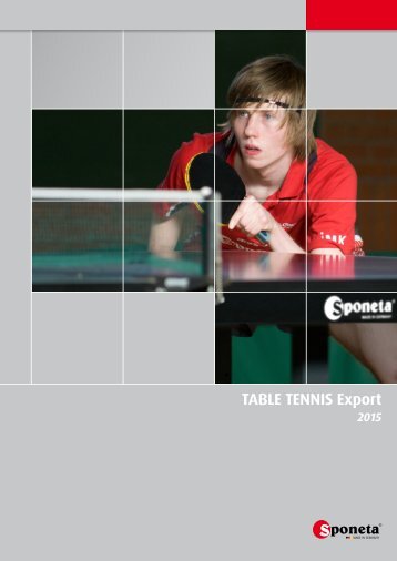 Sponeta - Table Tennis Catalog Export 2015 (english)