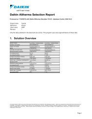 Daikin Altherma Selection Report - Green Mountain Power