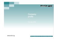 Company profile Company profile - EnD-I AG