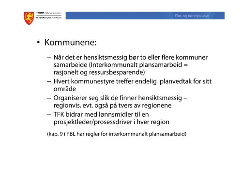 Kystsoneplanlegging Troms fylkeskommune Frode Mikalsen