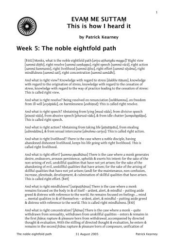 The noble eightfold path - Entering Dharma Salon