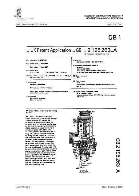 Collection of first pages of patent documents: GB, GR - WIPO
