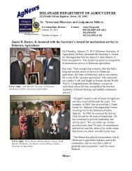 James H. Baxter, Jr. honored with the Secretary's Award - Delaware ...