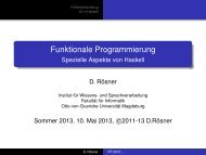 Funktionale Programmierung - Spezielle Aspekte von Haskell