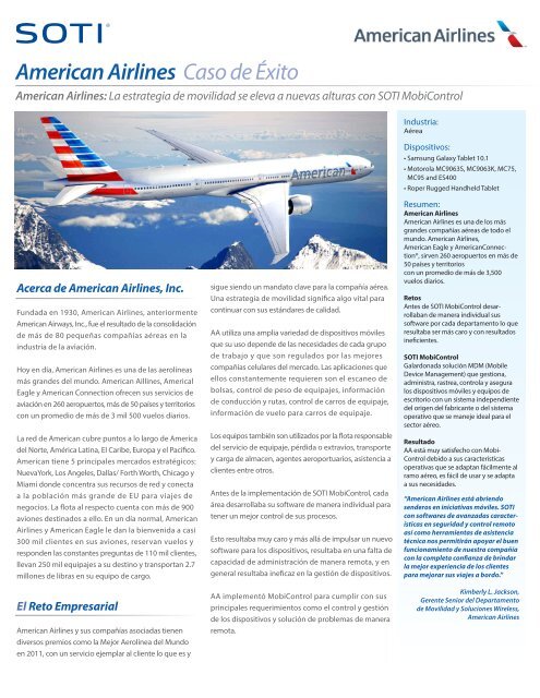 American Airlines Caso de Ã‰xito - Soti