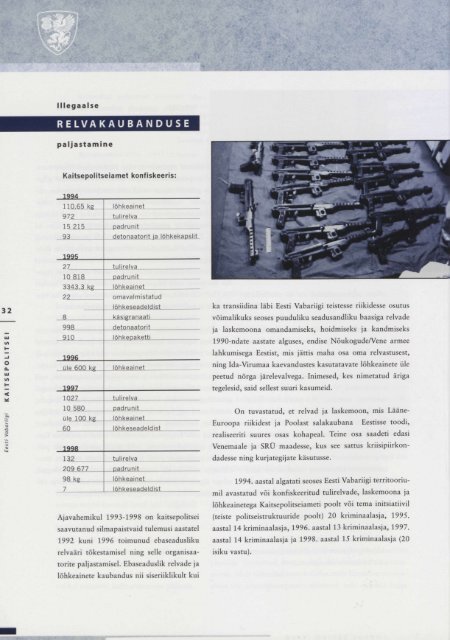 Aastaraamat 1998 (.pdf) - Kaitsepolitseiamet