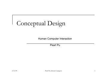Understanding and conceptualizing interaction - HCI