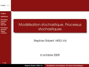 ModÃ©lisation stochastique, Processus stochastiques - Dr Stephan ...