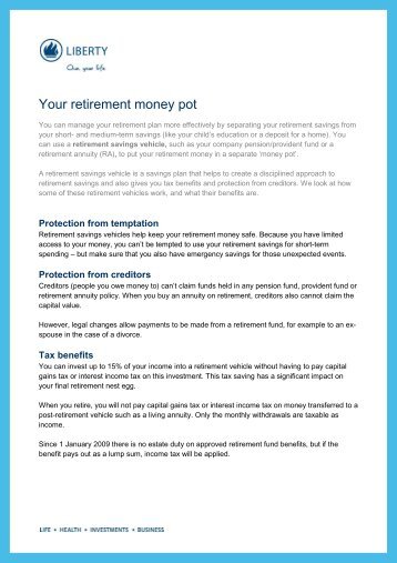 Your retirement money pot