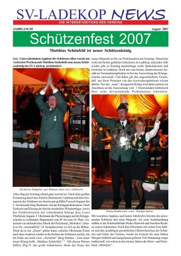 SV-LADEKOP NEWS vom 05. September 2007 (pdf-Datei) Themen