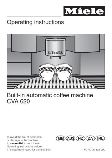 Operating instructions Built-in automatic coffee machine CVA ... - Miele