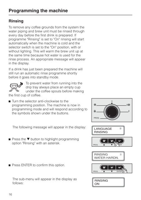 Operating instructions Built-in automatic coffee machine CVA ... - Miele