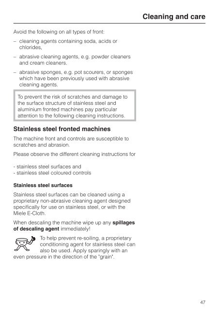 Operating instructions Built-in automatic coffee machine CVA ... - Miele