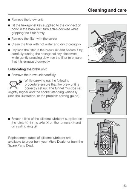 Operating instructions Built-in automatic coffee machine CVA ... - Miele