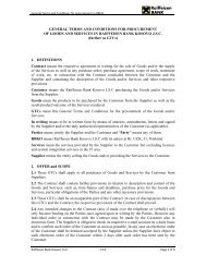 GENERAL TERMS AND CONDITIONS FOR PROCUREMENT OF ...