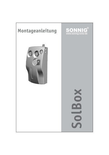 MONTAGEANLEITUNG SOLBOX.CDR - SONNIG