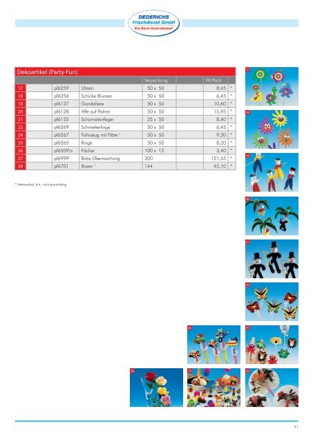 Preisliste 2012 - Dederichs Frischdienst Gmbh