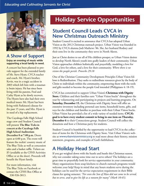 December-January Link .pdf - Cuyahoga Valley Christian Academy