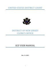 ECF User's Manual - for the District of New Jersey