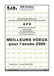 MEILLEURS VOEUX pour l'annÃ©e 2009 - APE Contern