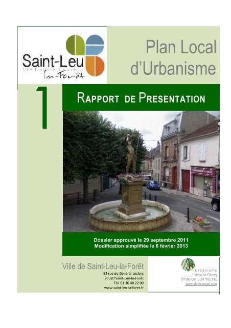 Plan Local d'Urbanisme - Saint-Leu-La-ForÃªt