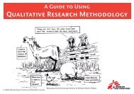 A Guide to using Qualitative Research Methodology - MSF Field
