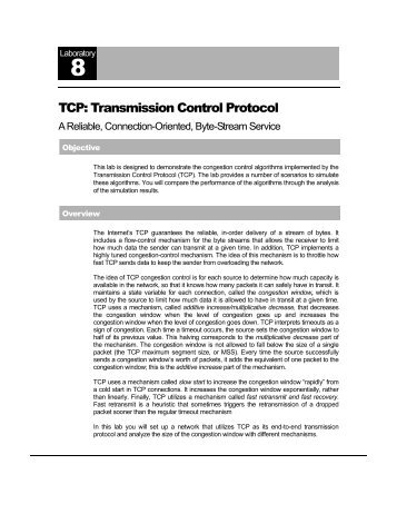 TCP: Transmission Control Protocol