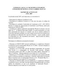 Raportul administratorului S.C HALE SI PIETE S.A - Ploiesti.ro