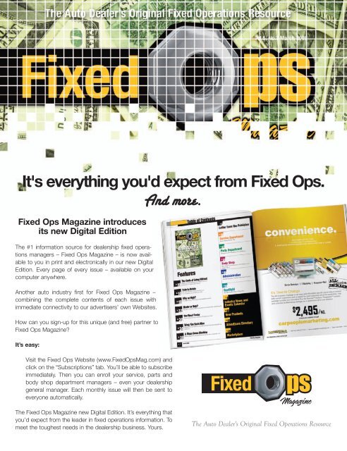 June 08 FOM - Fixed Ops