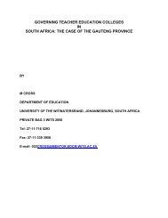 governing teacher education colleges in south africa