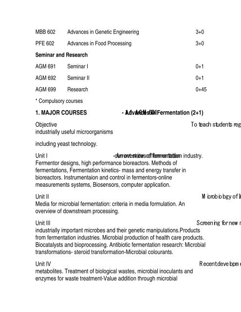 Ph.D Programs in Agricultural Microbiology