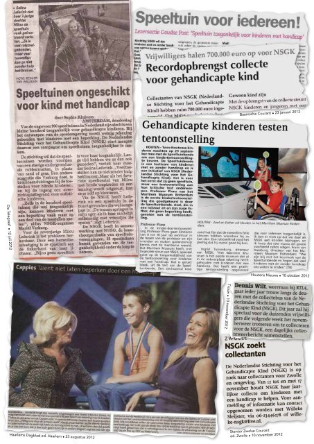 Jaarrapport 2012 - Nederlandse Stichting voor het Gehandicapte Kind