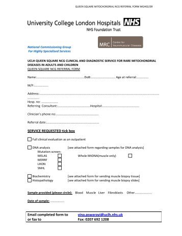 Referral Form with Full Guidance - The Rare Mitochondrial Disease ...
