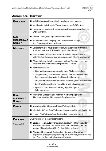 Auszug Anatomie Herz - Home - ausbildung-medizin-heilpraktiker.de