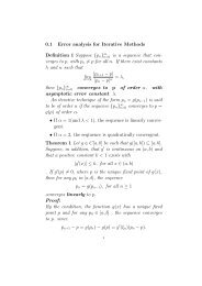 0.1 Error analysis for Iterative Methods Definition 1 Suppose {pn ...