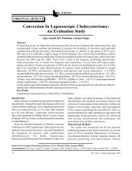 Conversion In Laparoscopic Cholecystectomy: An ... - JK Science