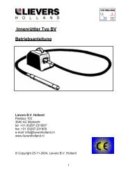 Innenrüttler Typ BV Betriebsanleitung - Lievers