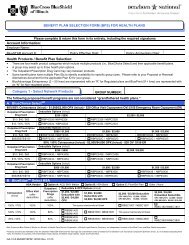 Benefit Plan Selection Form - Resource Brokerage