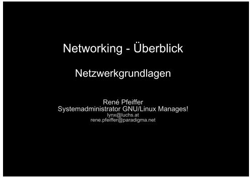 Networking - Überblick - Luchs.at