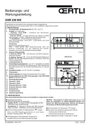Bedienungs- und Wartungsanleitung - Oertli