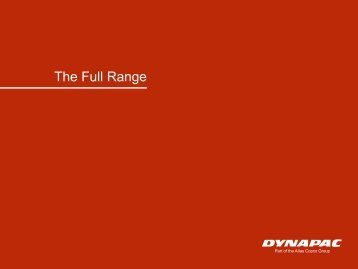 The Full Range - Dynapac