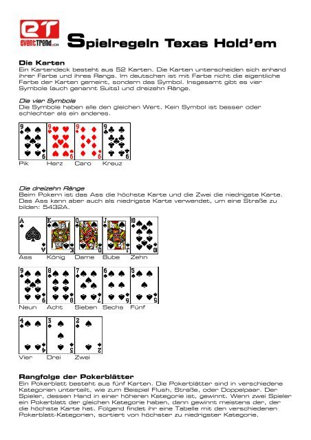 Spielregeln Texas Hold'em - eventtrend.ch