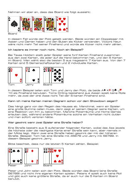 Spielregeln Texas Hold'em - eventtrend.ch