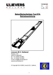 Betonflächenfertiger Typ DTA Betriebsanleitung Lievers B.V. Holland