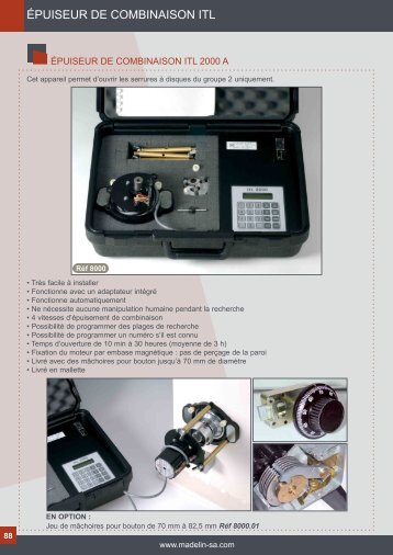 Outils pour serrures Ã  disques - madelin sa