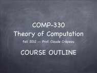 Course Outline - McGill University