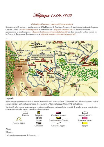scenario di Malplaquet 1709 - A la guerre - Lu(ri)doteca