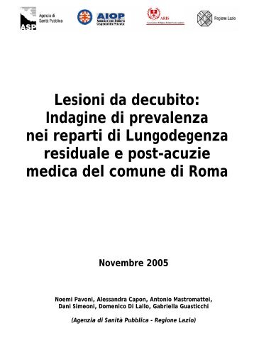 Indagine di Prevalenza delle Lesioni da Decubito (LDD)