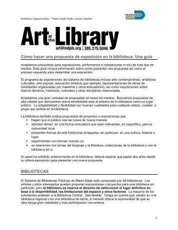 CALL FOR PROPOSALS - Miami-Dade Public Library System