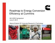 Roadmap to Energy Conversion Efficiency at Cummins - Engine ...